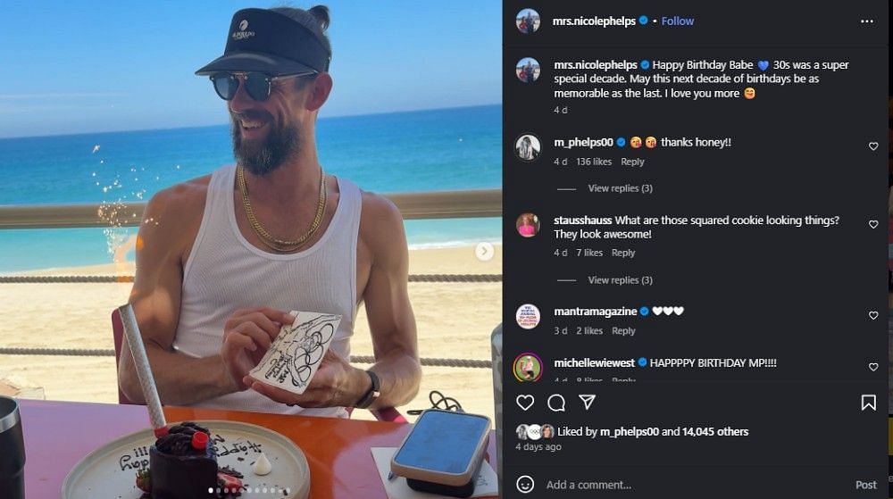 Screenshot of the Instagram post's comment section.